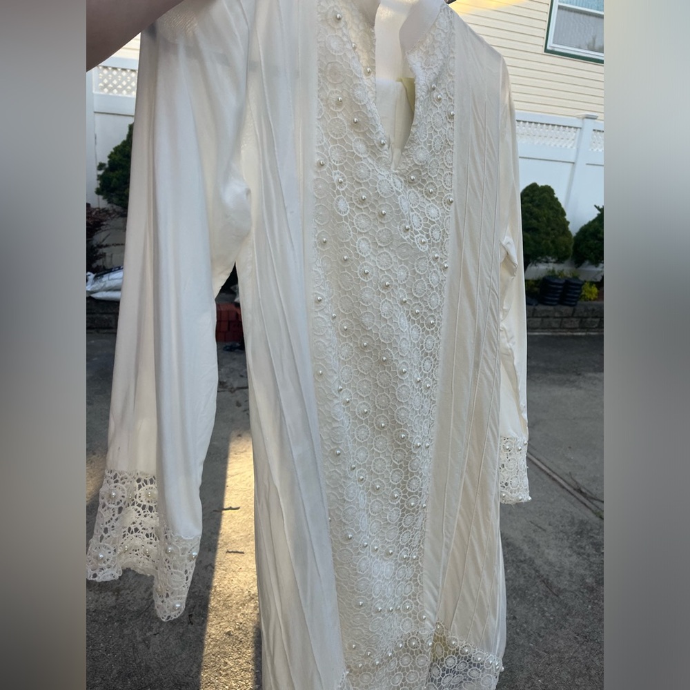 White high low kurti